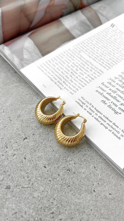 Sloane | Goldplattierte Creolen