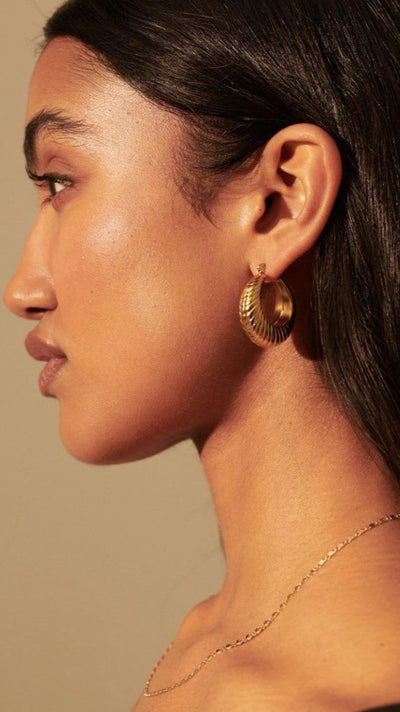 Sloane | Goldplattierte Creolen