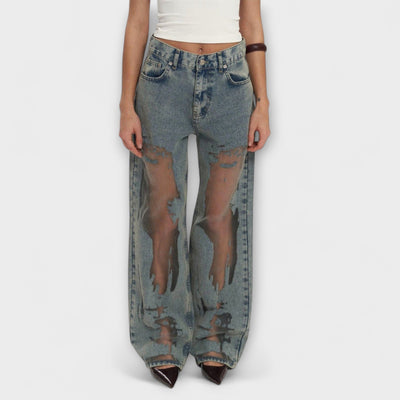 Rayne - Jeans in transparentem Denim Blau Trixie
