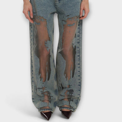 Rayne - Jeans in transparentem Denim Blau Trixie