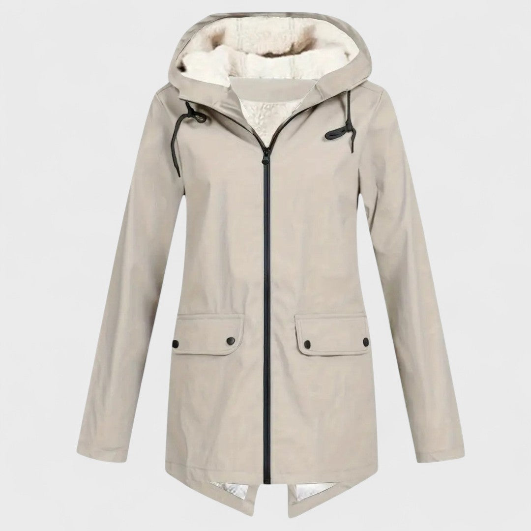 Astrid - Regenparka mit Fleece-Futter