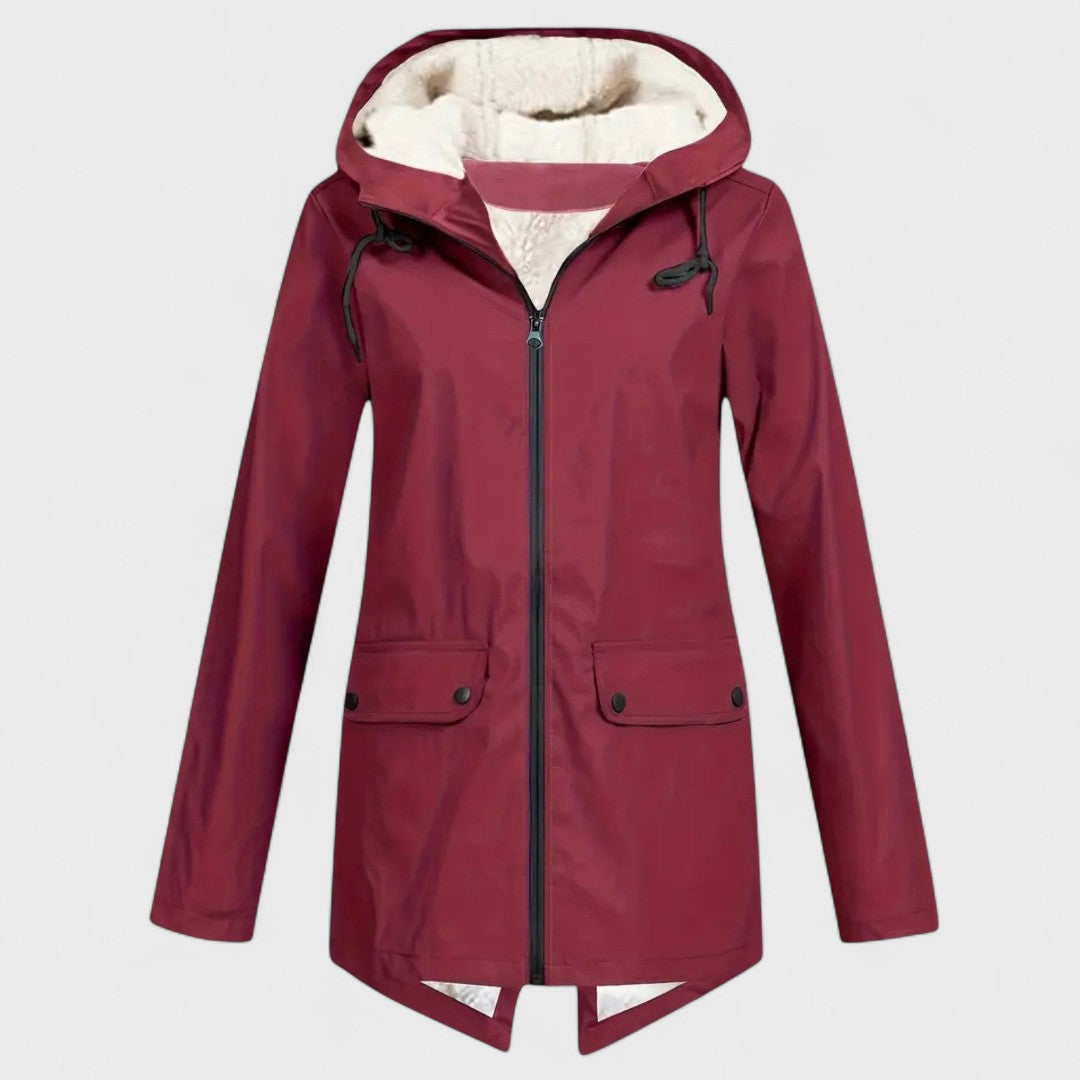 Astrid - Regenparka mit Fleece-Futter