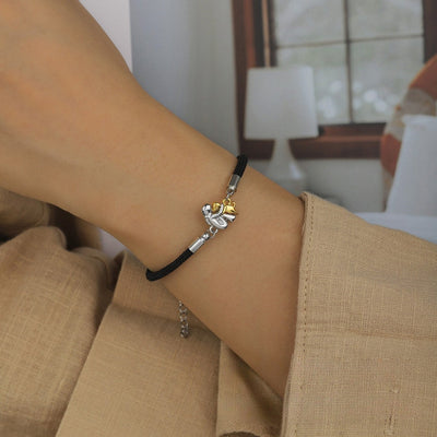 Elisa - Armband mit Schnur und Hundesymbol