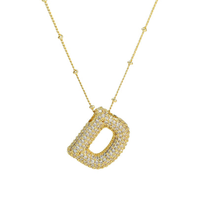 Savannah | Halskette mit Buchstaben in Diamantblase