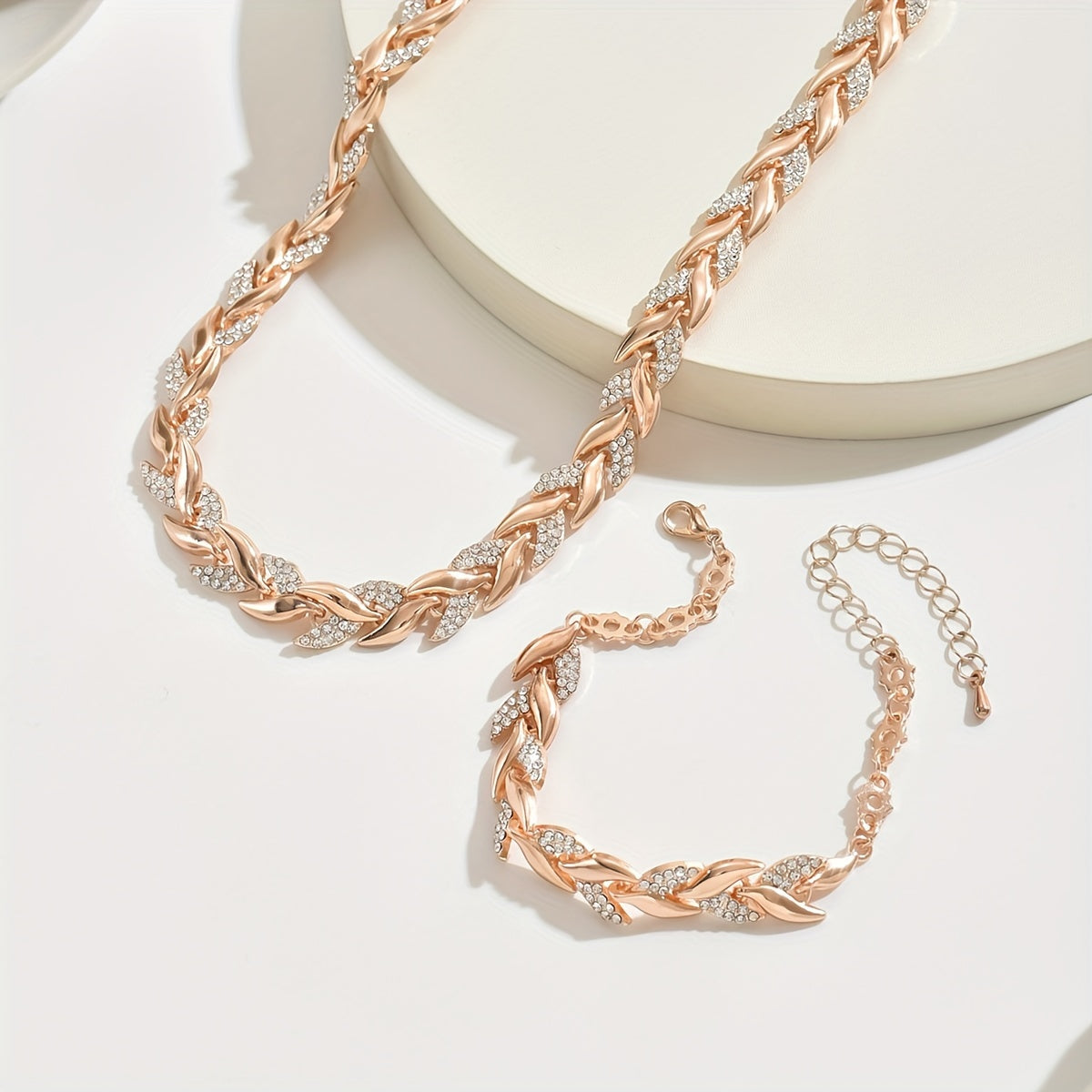 Olivia - Elegantes Glasfischschwanz-Set mit Strass
