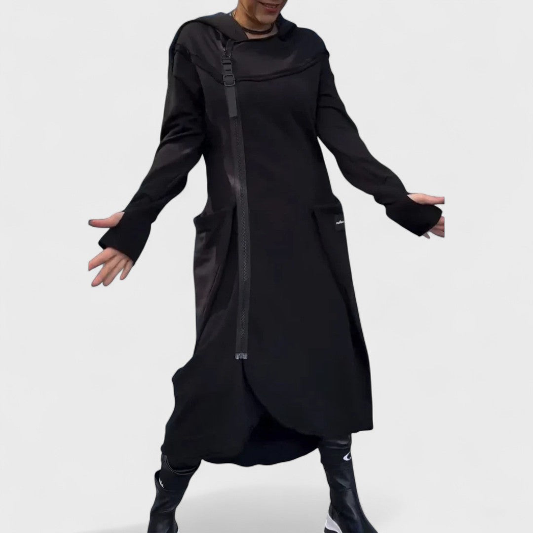 Mana - Langärmliges Kapuzenshirt mit Reißverschluss aus leichtem, atmungsaktivem Material