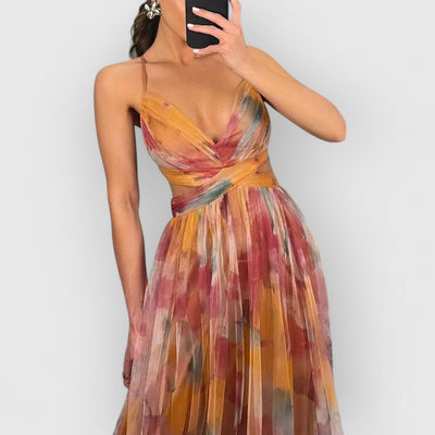 Verity - Langes Kleid mit Blumenmuster