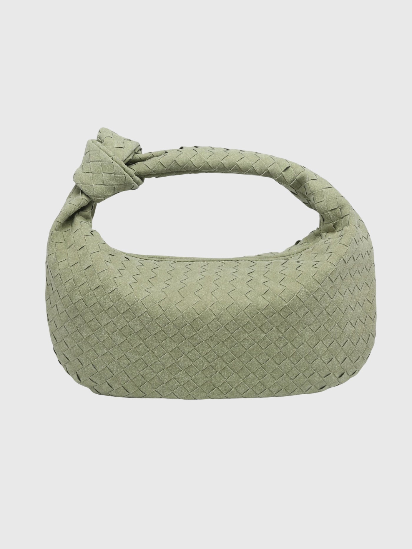 Celeste | Medium Suede Woven Bag with Knot
