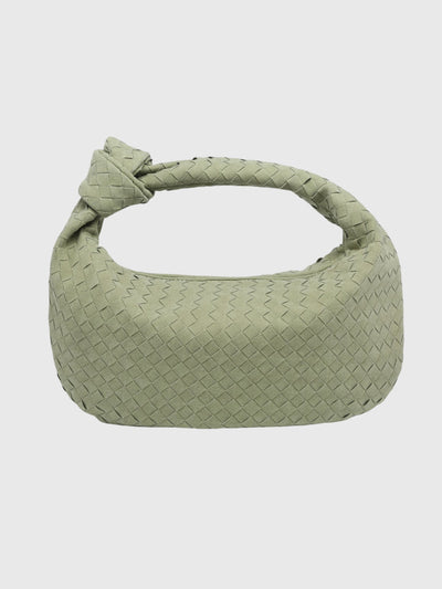 Celeste | Medium Suede Woven Bag with Knot