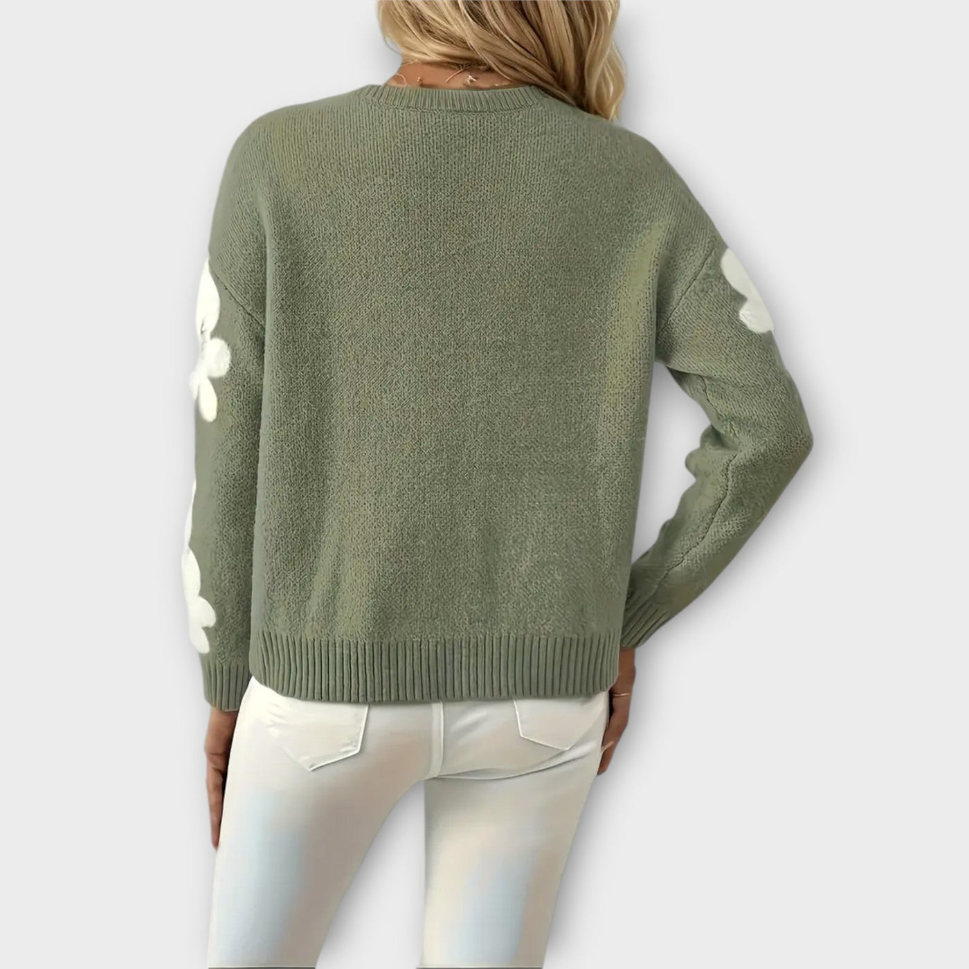 Silke - Weicher Pullover mit Blumenmuster