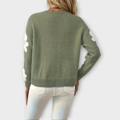 Silke - Weicher Pullover mit Blumenmuster