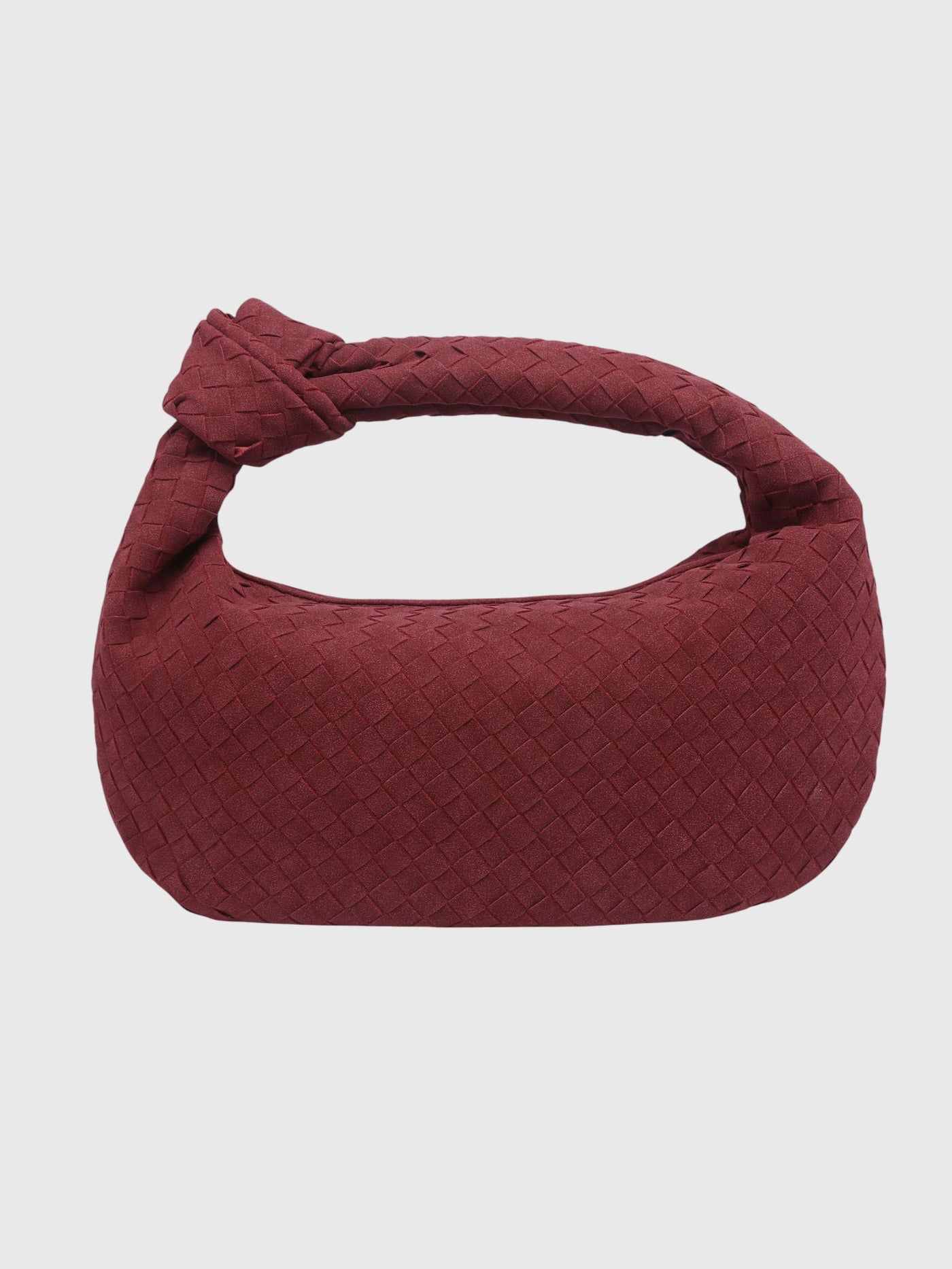 Celeste | Medium Suede Woven Bag with Knot