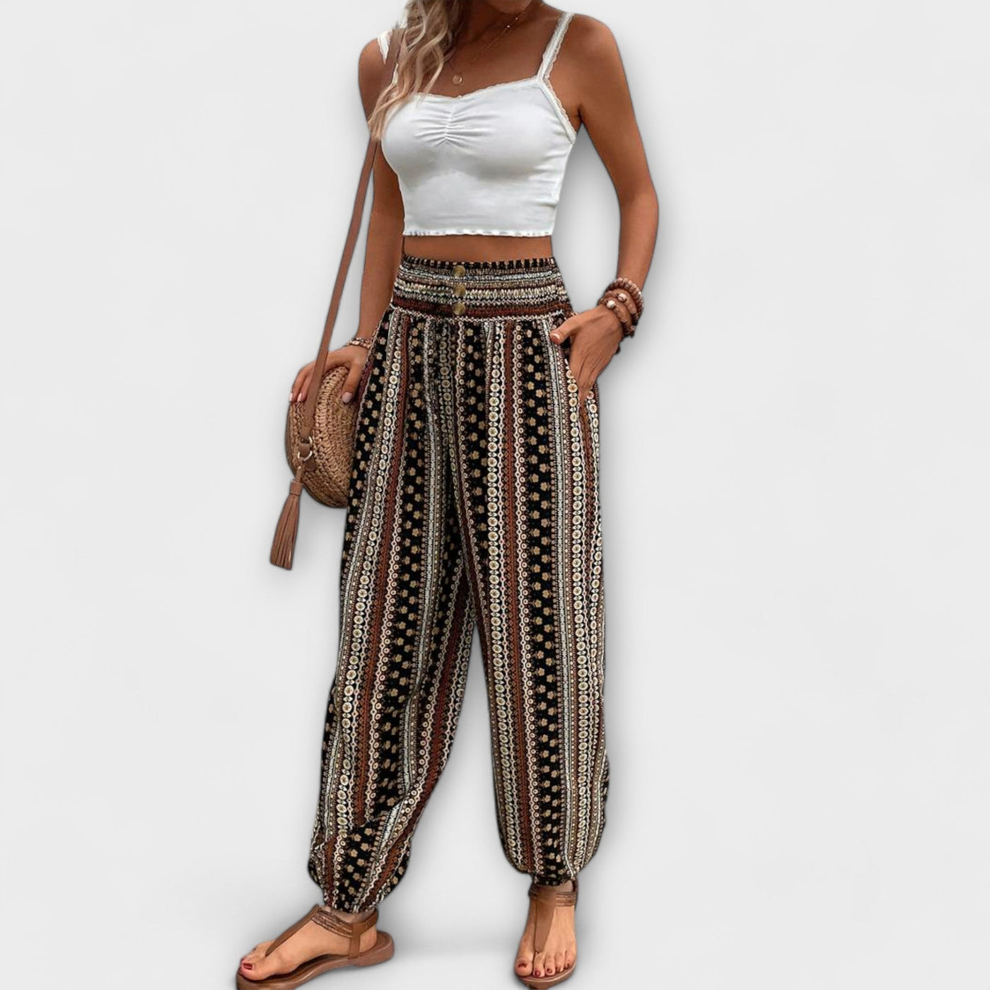 Scarlett - Strumpfhose mit ethnischem Design