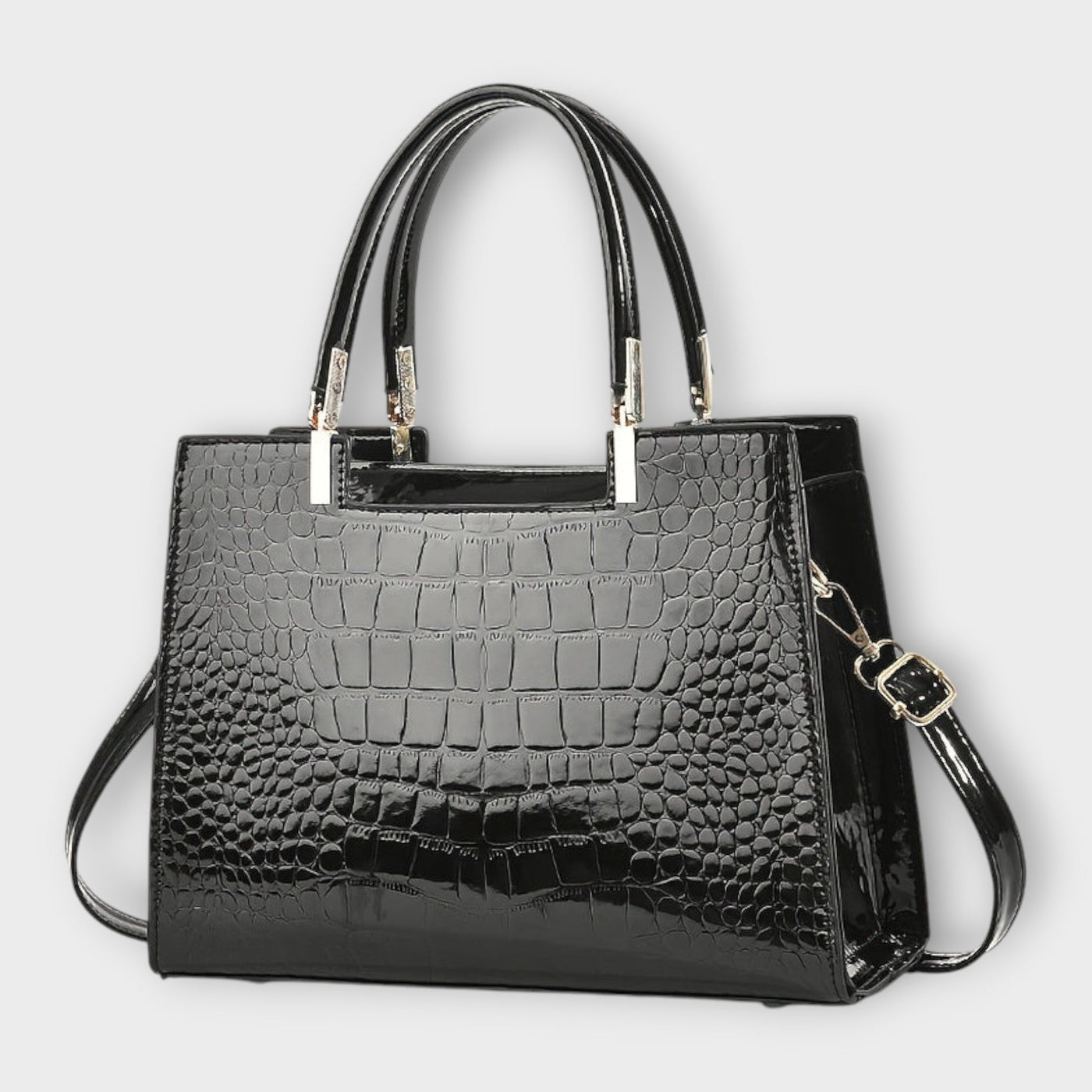 Gianna Boutique - Handtasche mit glänzendem Krokodil-Muster