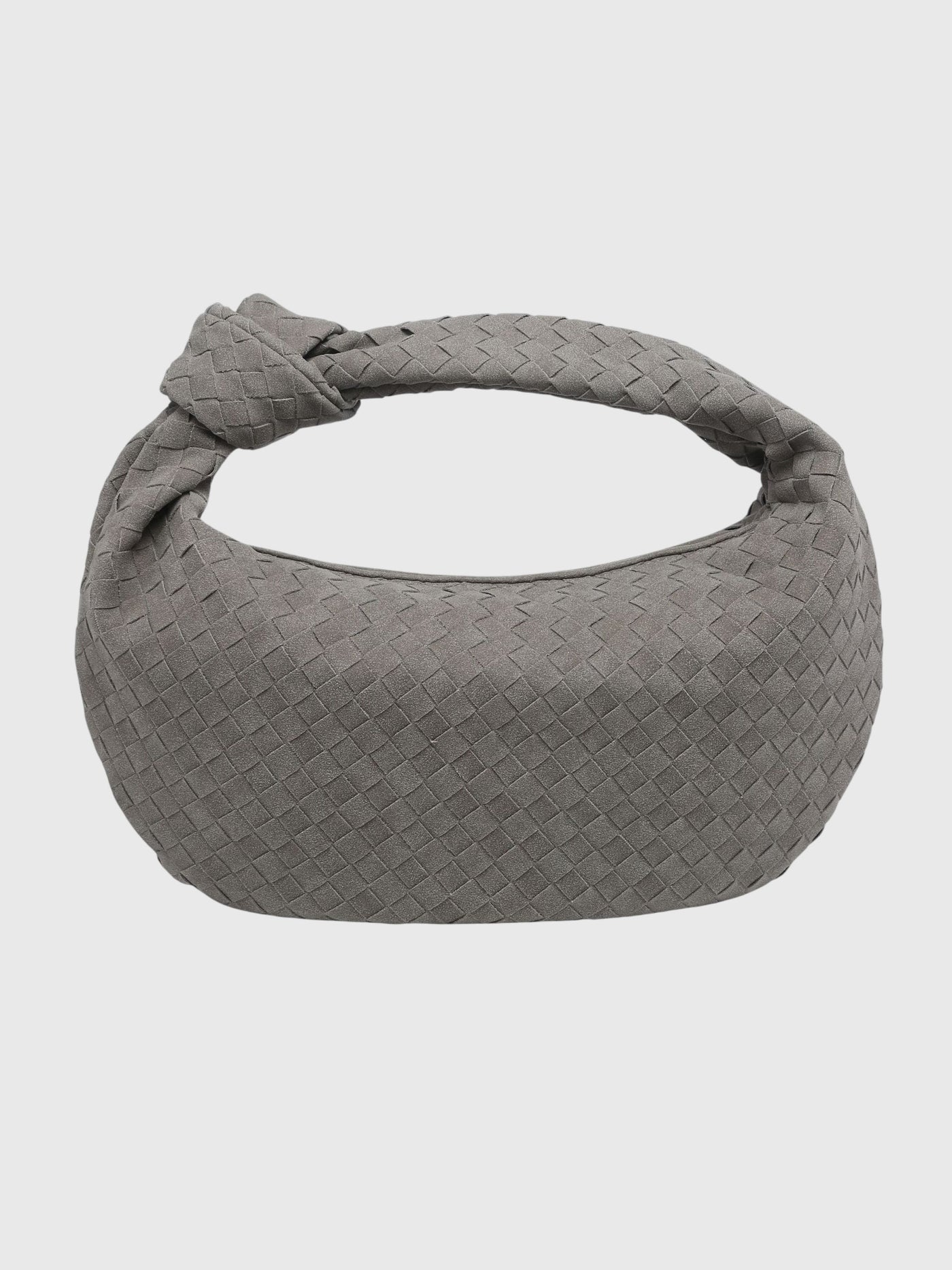 Celeste | Medium Suede Woven Bag with Knot