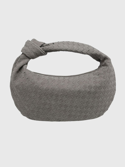 Celeste | Medium Suede Woven Bag with Knot