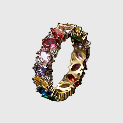 Vintage Ring in Farb-Zirkonia