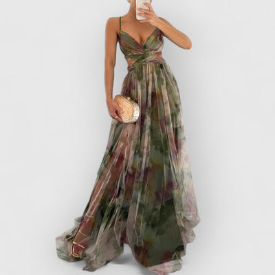 Verity - Langes Kleid mit Blumenmuster