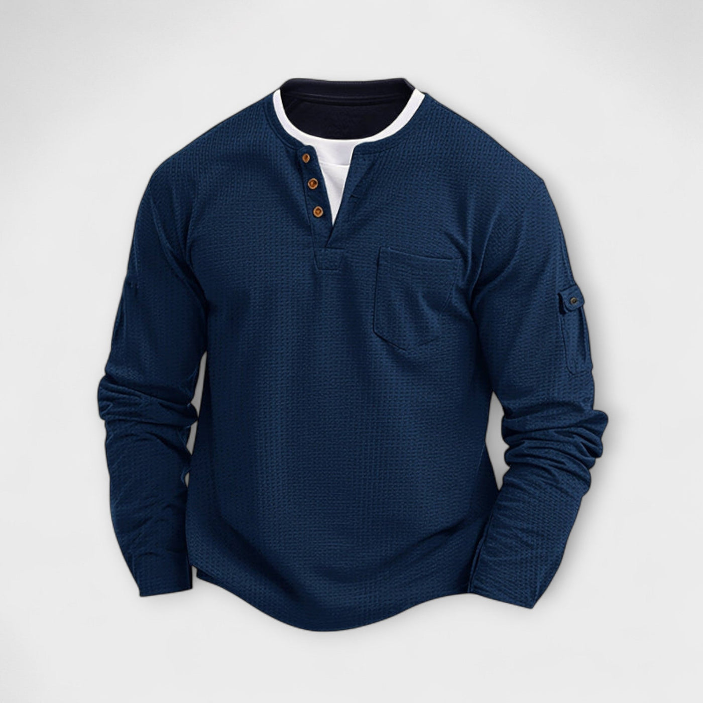 Leichtes Polo mit langen Ärmeln