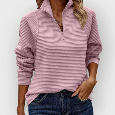 Olivia - Pullover mit halbem Reißverschluss