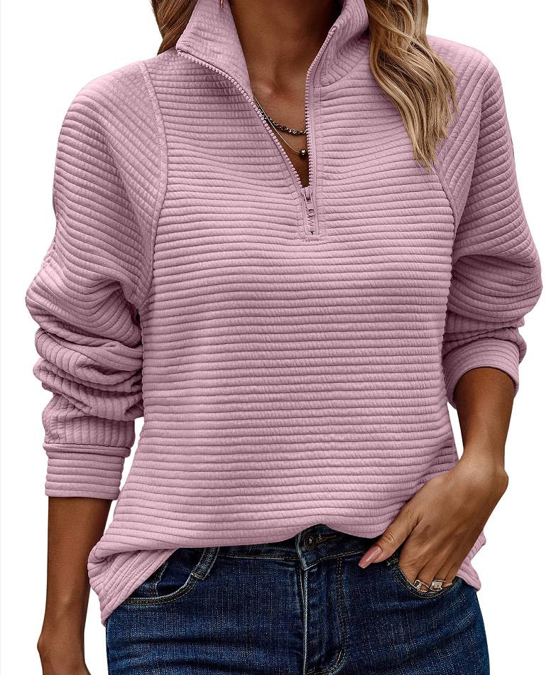 Vilja - Pullover mit halbem Reißverschluss