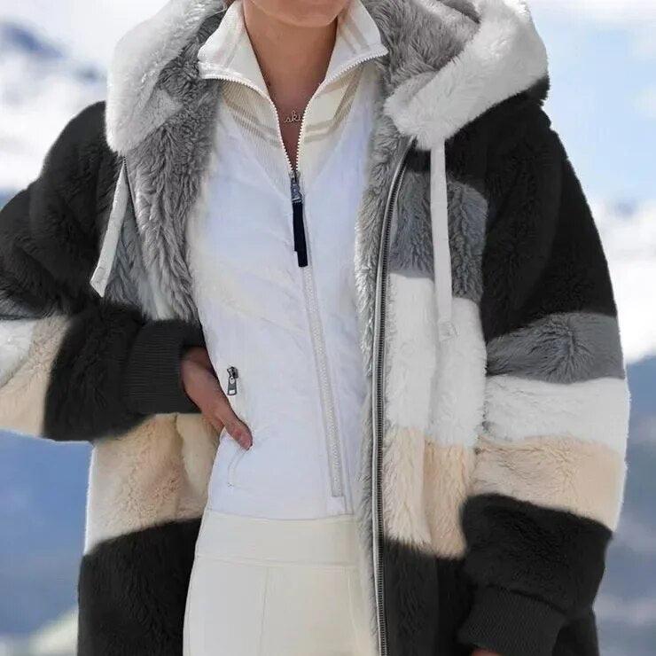 Isabella™ Damen Winterjacke mit Kapuze und Reißverschluss