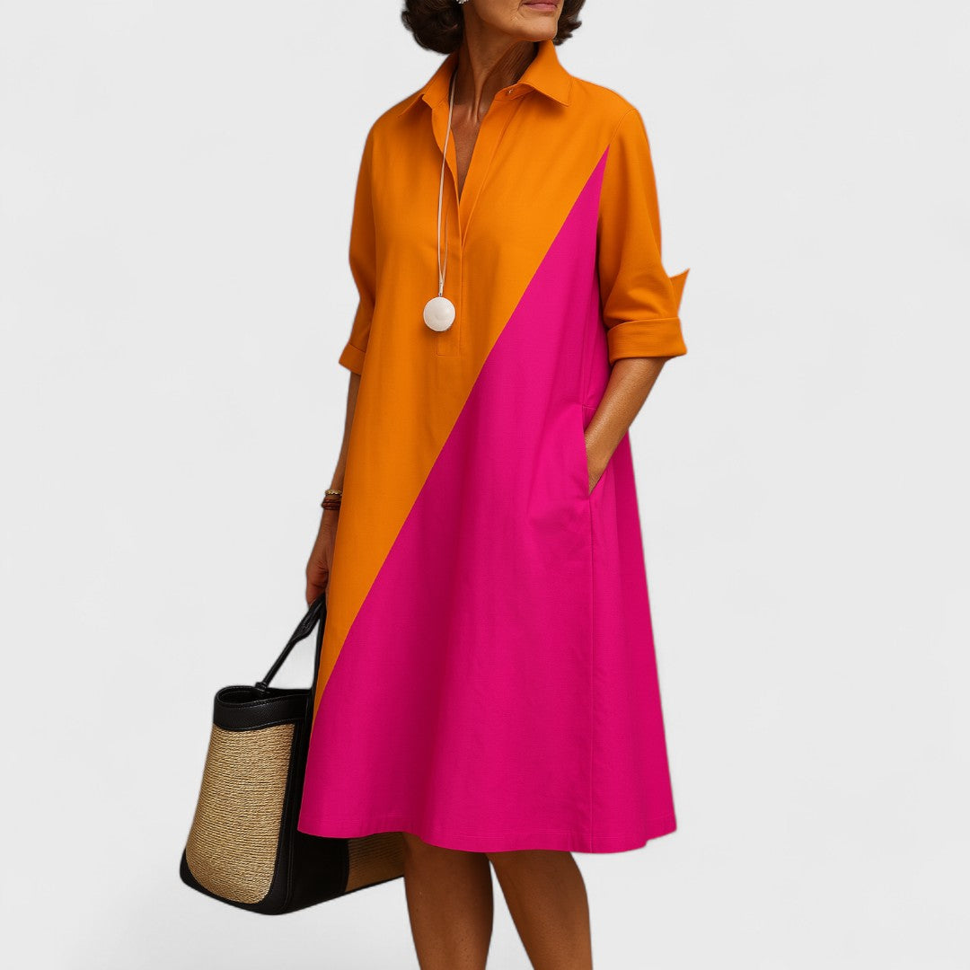 Helene - Elegantes Midi-Kleid für einen mühelos raffinierten Look