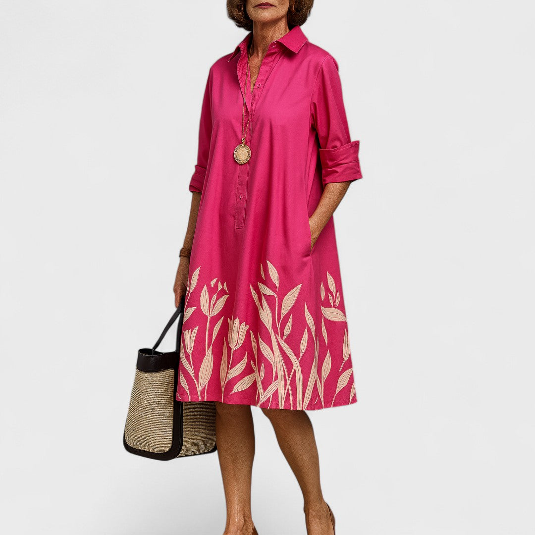 Liane - Luxuriöses Midi-Kleid für mühelose Eleganz