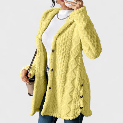 Katerina - Cardigan Mantel mit Kapuze Warm
