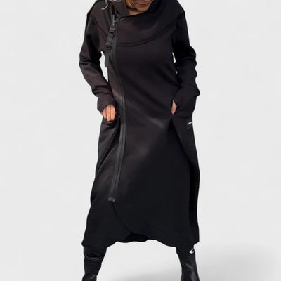 Mana - Langärmliges Kapuzenshirt mit Reißverschluss aus leichtem, atmungsaktivem Material