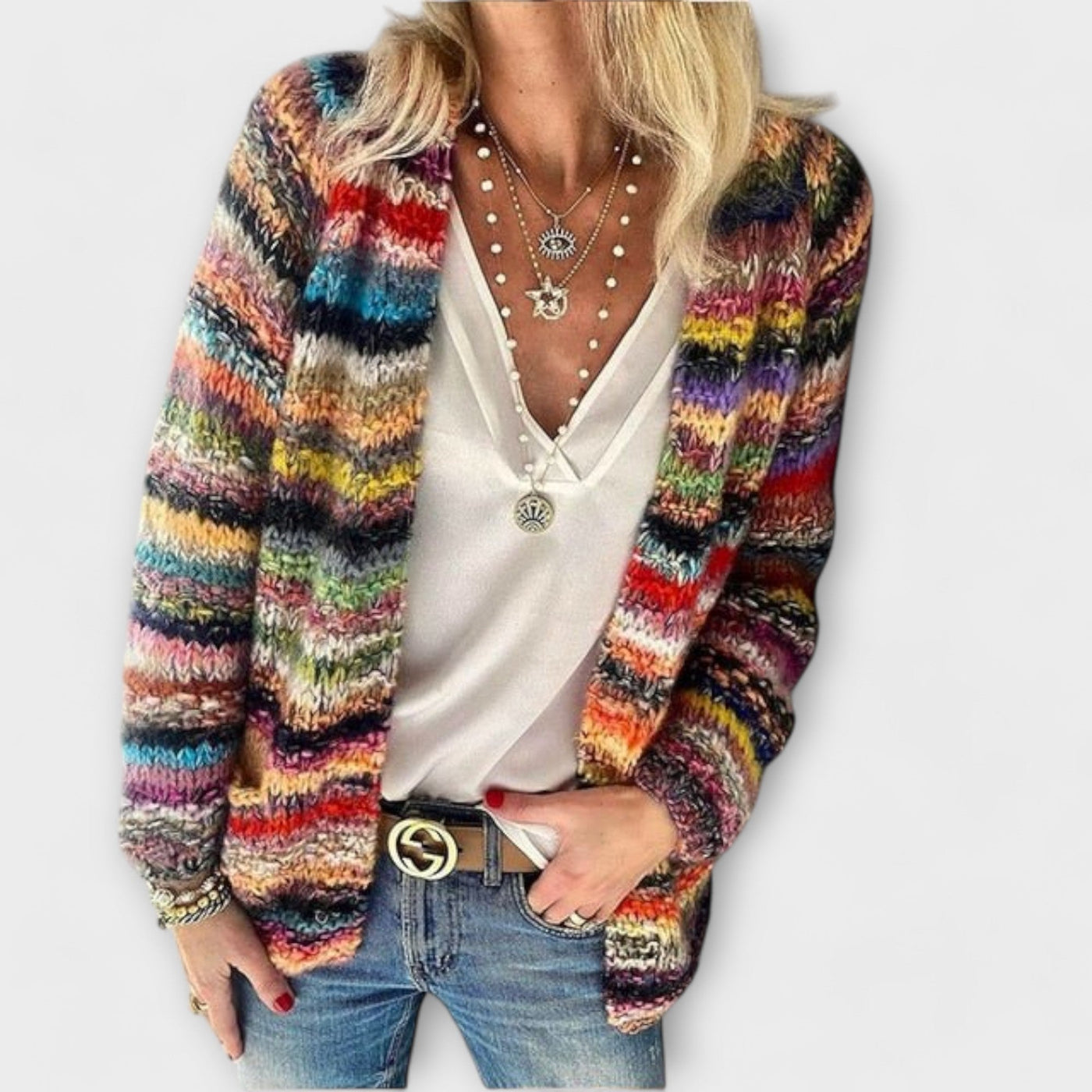 Birgitte - Lebendiger und Bequemer Cardigan