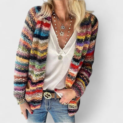 Catherine - Gemütlicher, mehrfarbiger Cardigan