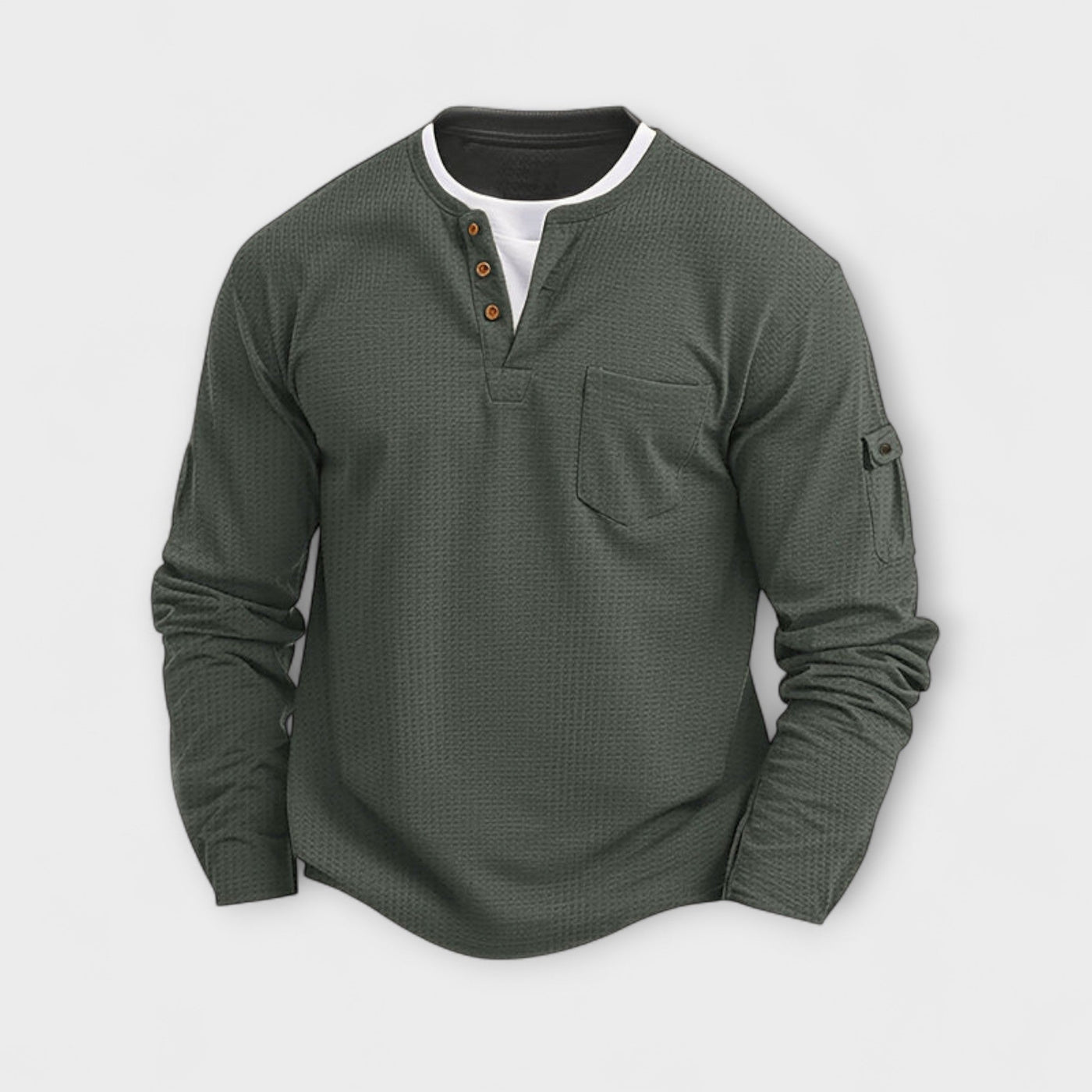 Leichtes Polo mit langen Ärmeln