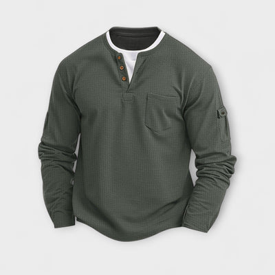 Leichtes Polo mit langen Ärmeln