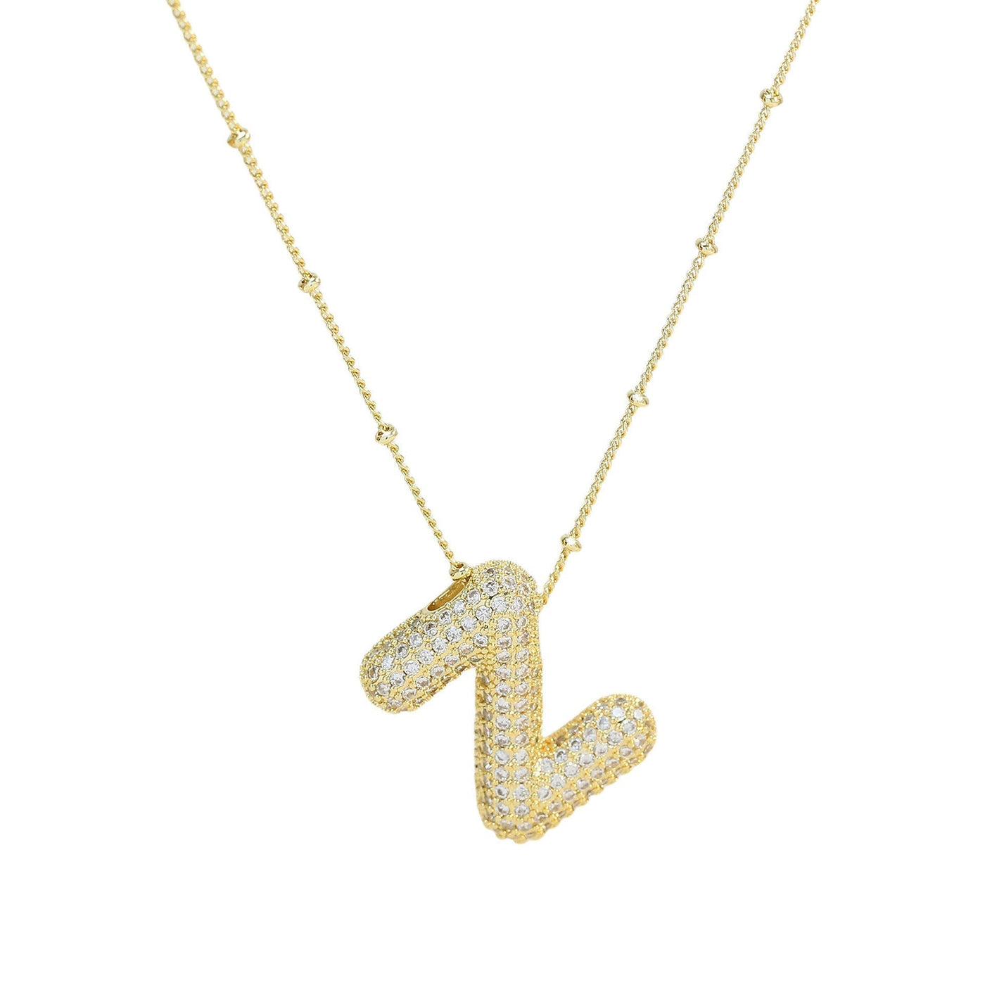 Savannah | Halskette mit Buchstaben in Diamantblase