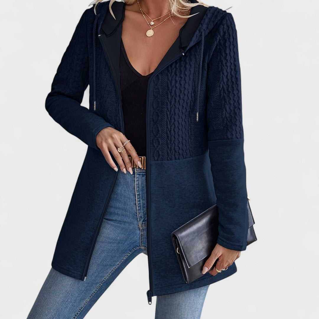 Valentino - Eleganter grauer Cardigan mit Kapuze für Damen