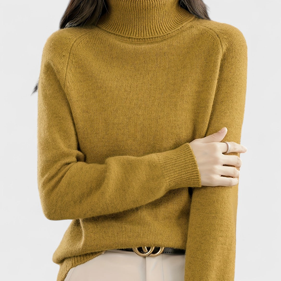 Sapphire - Pullover mit hohem Kragen in Uni