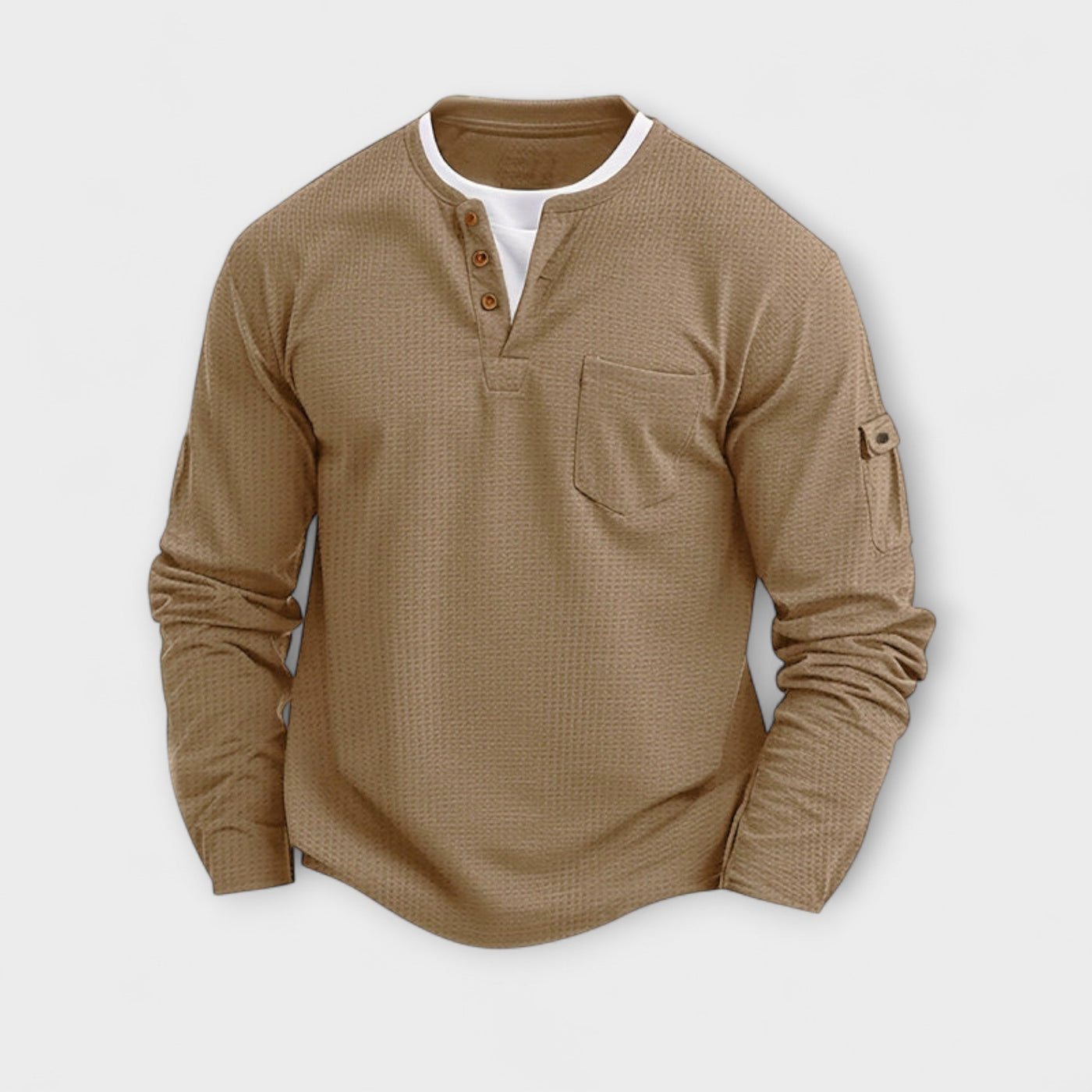Leichtes Polo mit langen Ärmeln