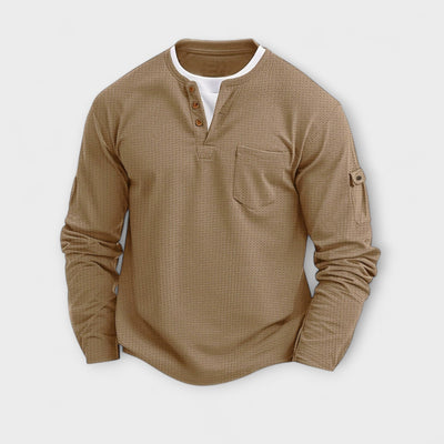 Leichtes Polo mit langen Ärmeln