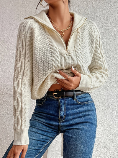 Harlow – Strickpullover mit Zipperkragen