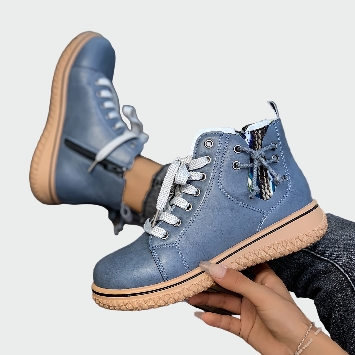 Orthopädische Lederstiefel bis zum Knöchel