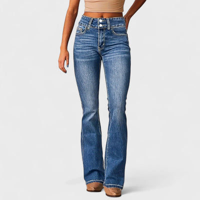Marylène - Modische High-Waist Jeans mit weitem Bein