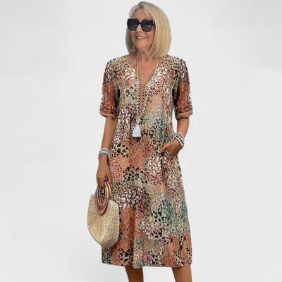Colette - Vibrantes Midi-Kleid