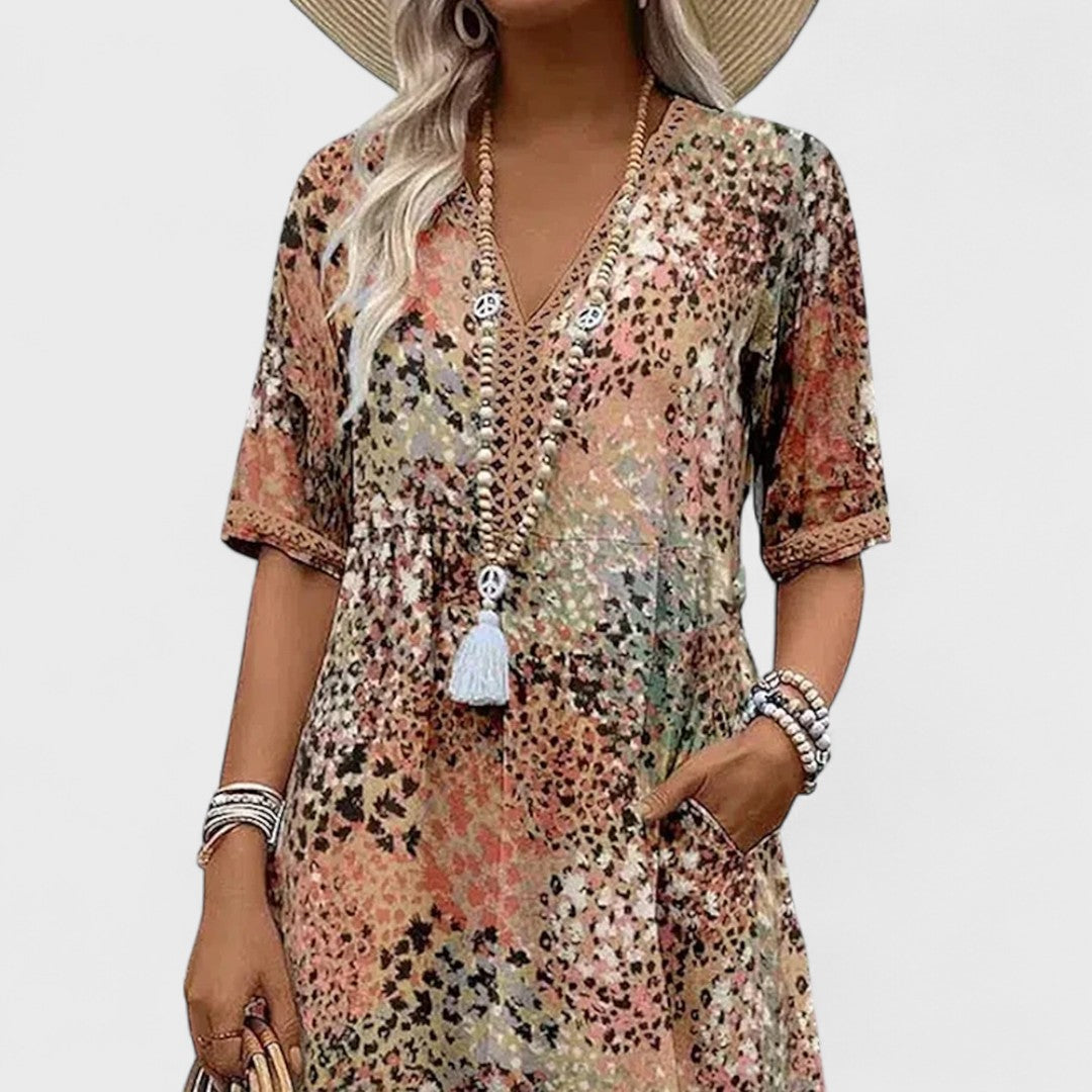 Colette - Vibrantes Midi-Kleid
