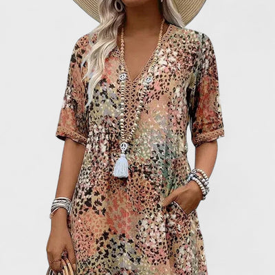 Colette - Vibrantes Midi-Kleid