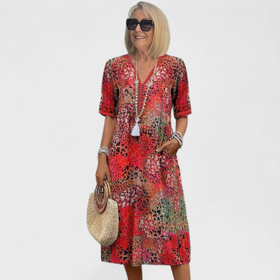 Colette - Vibrantes Midi-Kleid
