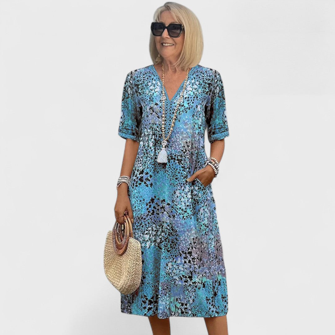 Colette - Vibrantes Midi-Kleid