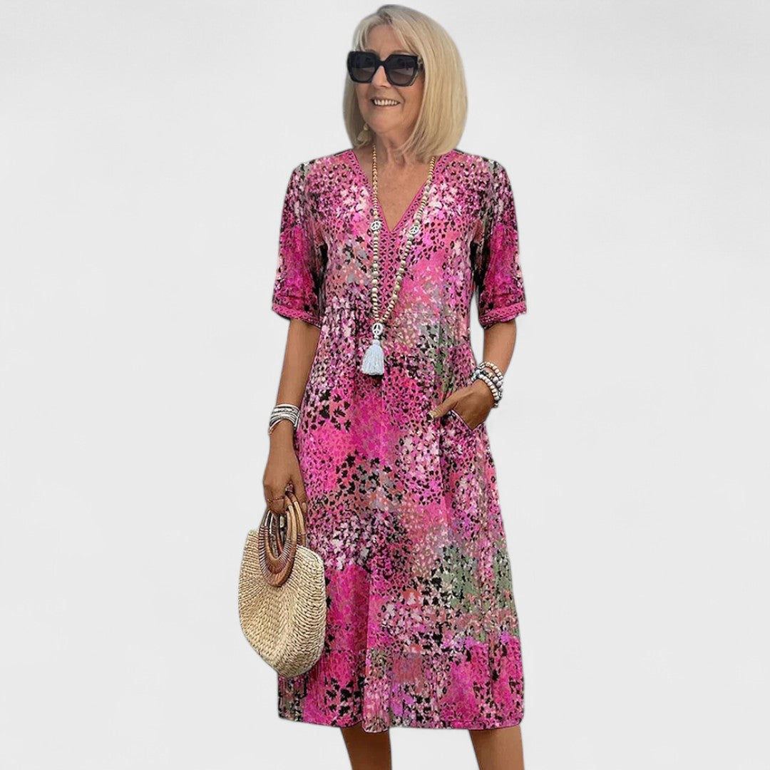 Colette - Vibrantes Midi-Kleid