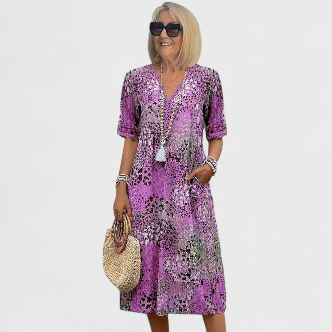 Colette - Vibrantes Midi-Kleid