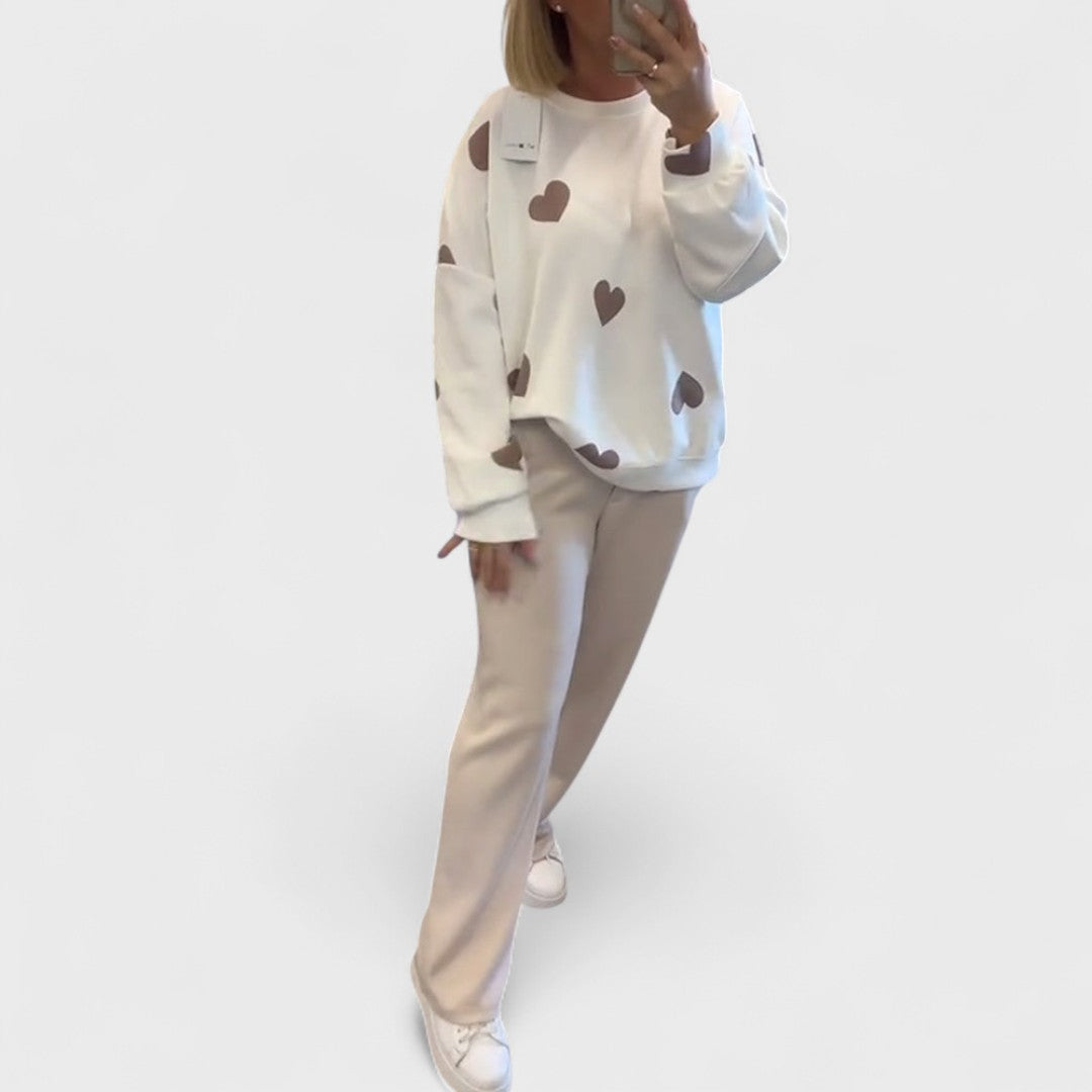 Mila - Pullover aus Baumwollmischung mit Herzen